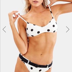 Solid and striped bikini top NWT